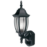 Hampton Bay Alexandria Black Farmhouse 180-Degree Motion Sensor Outdoor 1-Light Wall Sconce - Like New